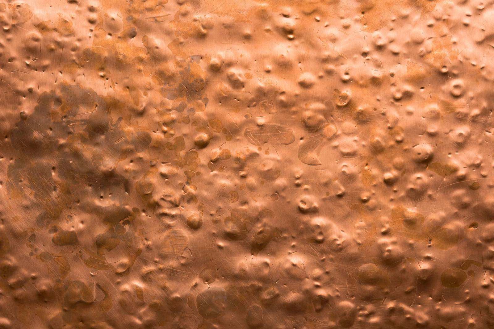 Hammered copper sheet